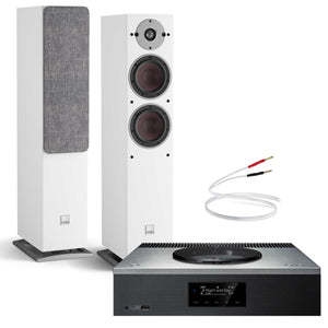 Technics SA-C600 Silver with Dali Oberon 5 White