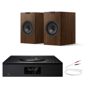Technics SA-C600 Black with KEF Q1 Meta Walnut