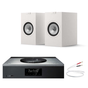 Technics SA-C600 Silver with KEF Q1 Meta White