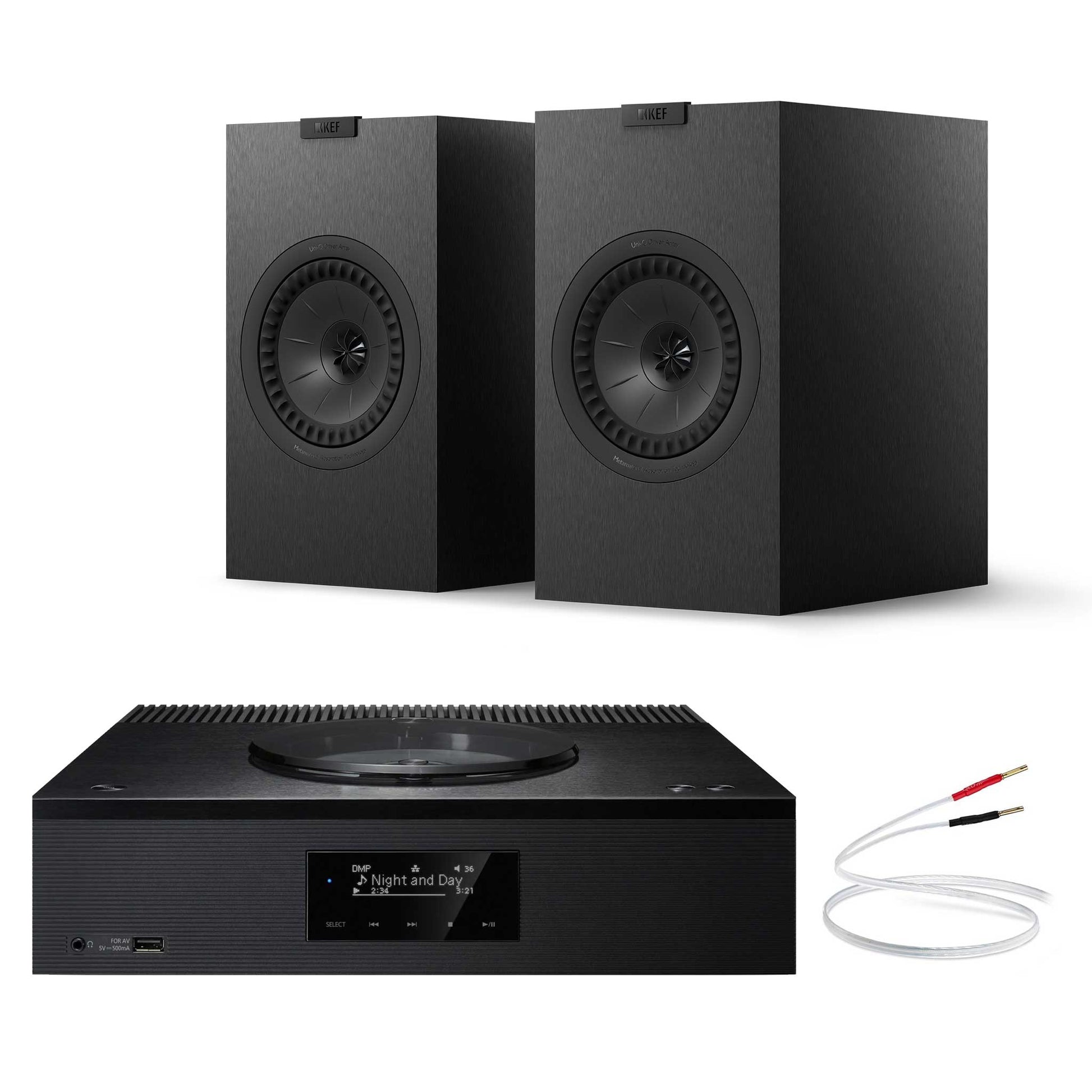Technics SA-C600 Black with KEF Q3 Meta Black