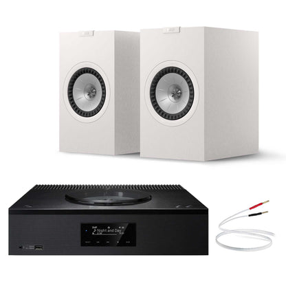 Technics SA-C600 Black with KEF Q3 Meta White