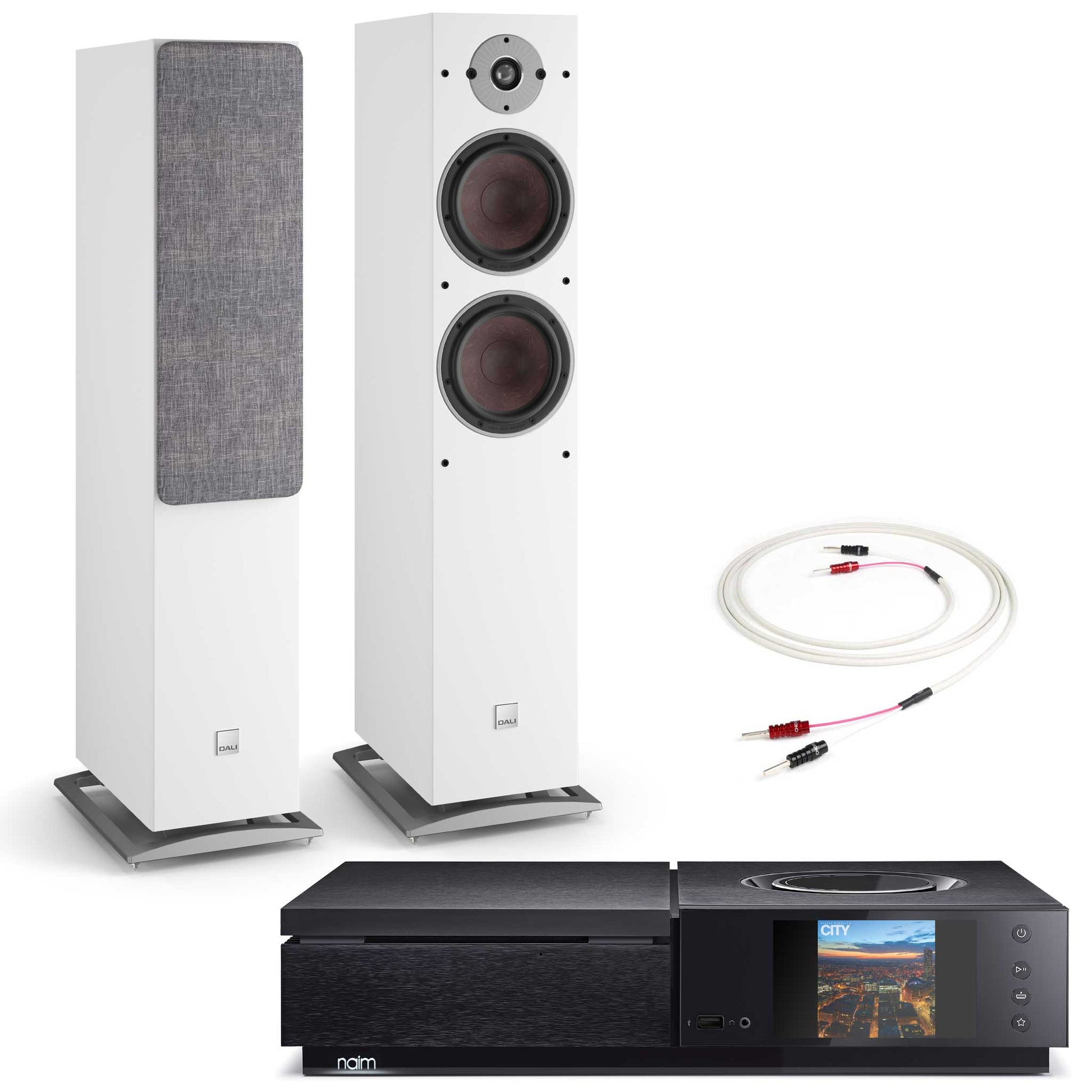 Naim Uniti Star with DALI Oberon 7 White