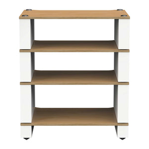 Blok Stax 2G 4-Shelf Collection Natural Ash with Satin White Front View
