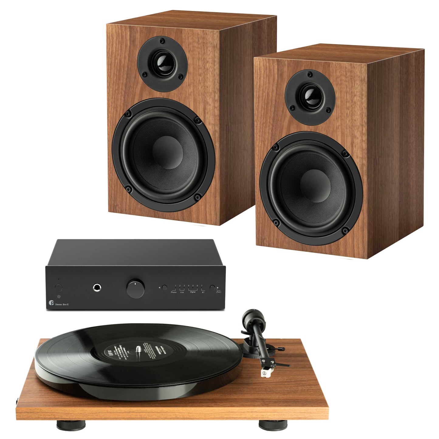 Pro-Ject Stereo Set E1 Turntable System Walnut