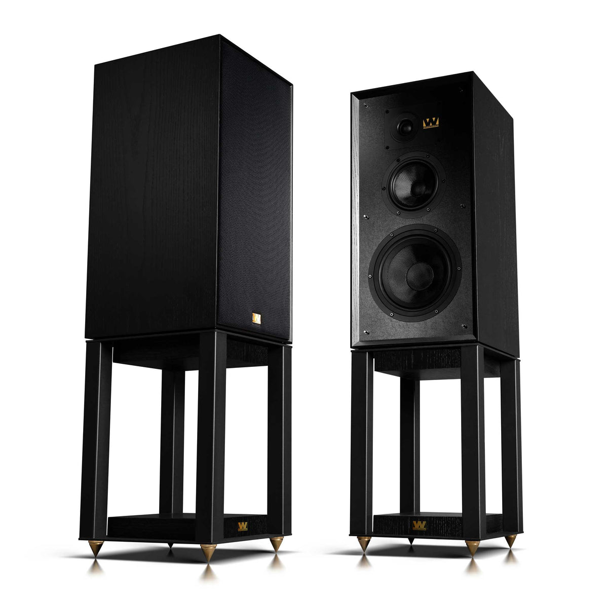 Wharfedale Super Linton Black on stands