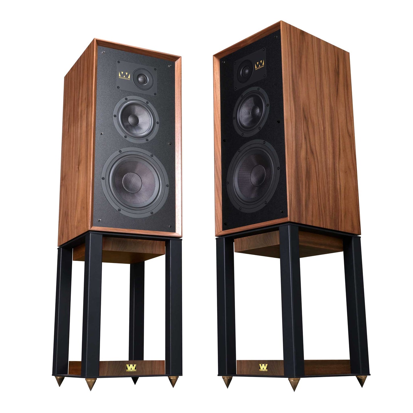 Wharfedale Super Linton Speakers Walnut with stands