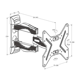 TTD-202DA1 Full Motion Wall Bracket Up To 43"