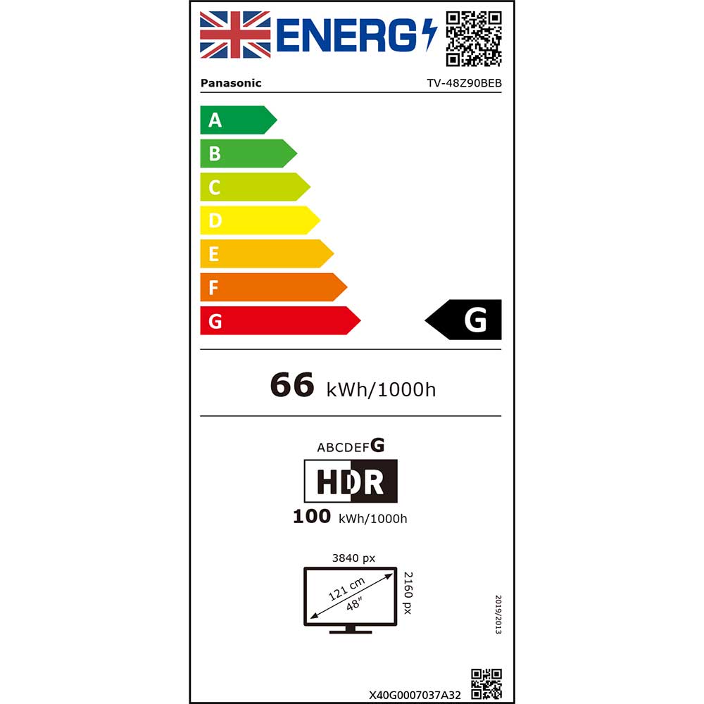 Panasonic TV-48Z90B Energy Label