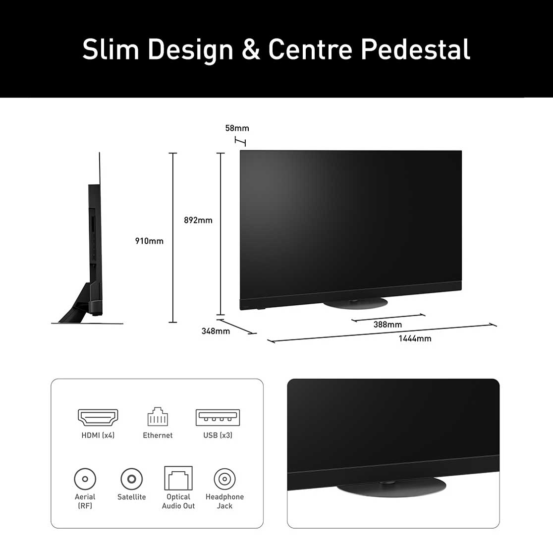 Panasonic TV-65Z90BEB 65 inch OLED 4K HDR Smart TV Weybridge Audio