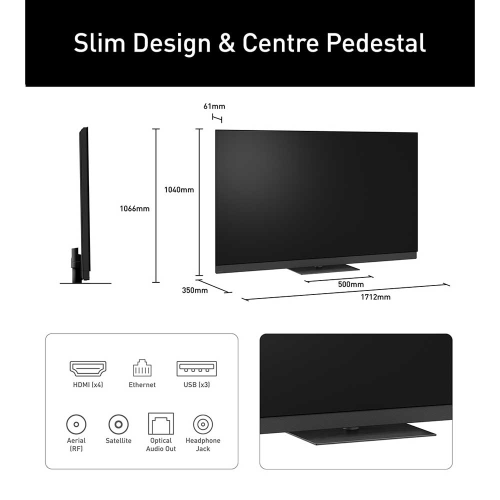 Panasonic TV-77Z95B Dimensions