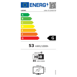 Loewe Vega 43 Energy Label