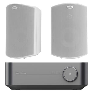Wiim Amp with Polk Atrium 4 Outdoor Speakers White