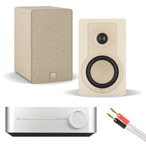 WiiM Amp Silver with Dali Kupid Caramel White