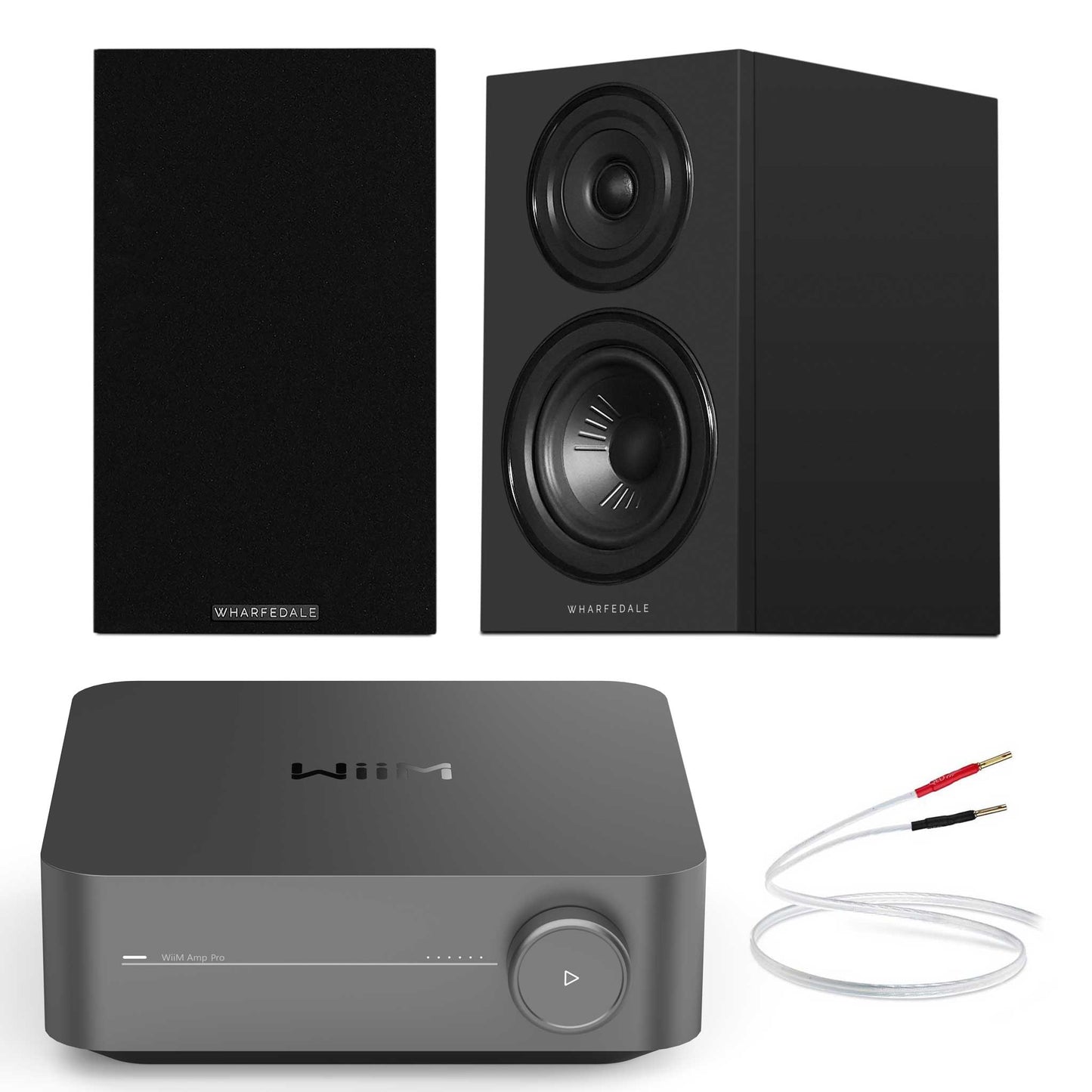 WiiM Amp Pro with Wharfedale Diamond 12.1i Black