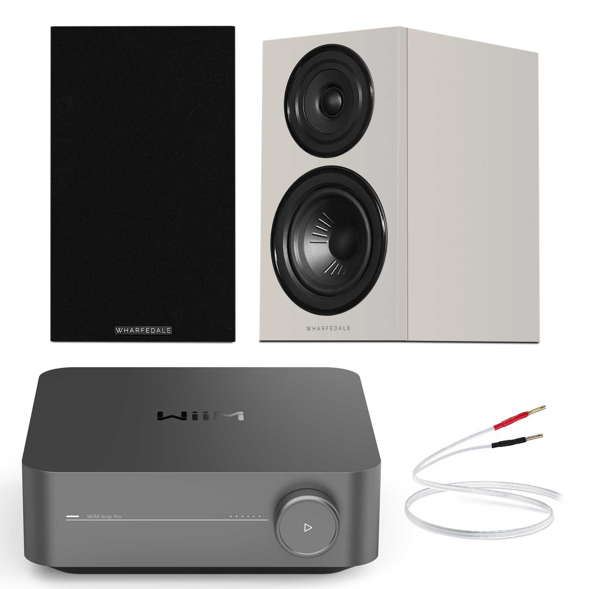 WiiM Amp Pro with Wharfedale Diamond 12.1i Grey