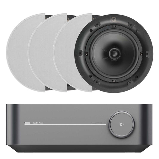 WiiM Amp In-Ceiling Set with 4 x Q Acoustics Qi65C