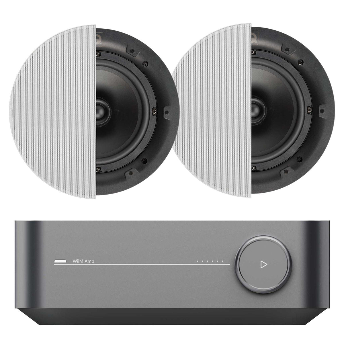 WiiM Amp In-Ceiling Set with Q Acoustics Qi65C