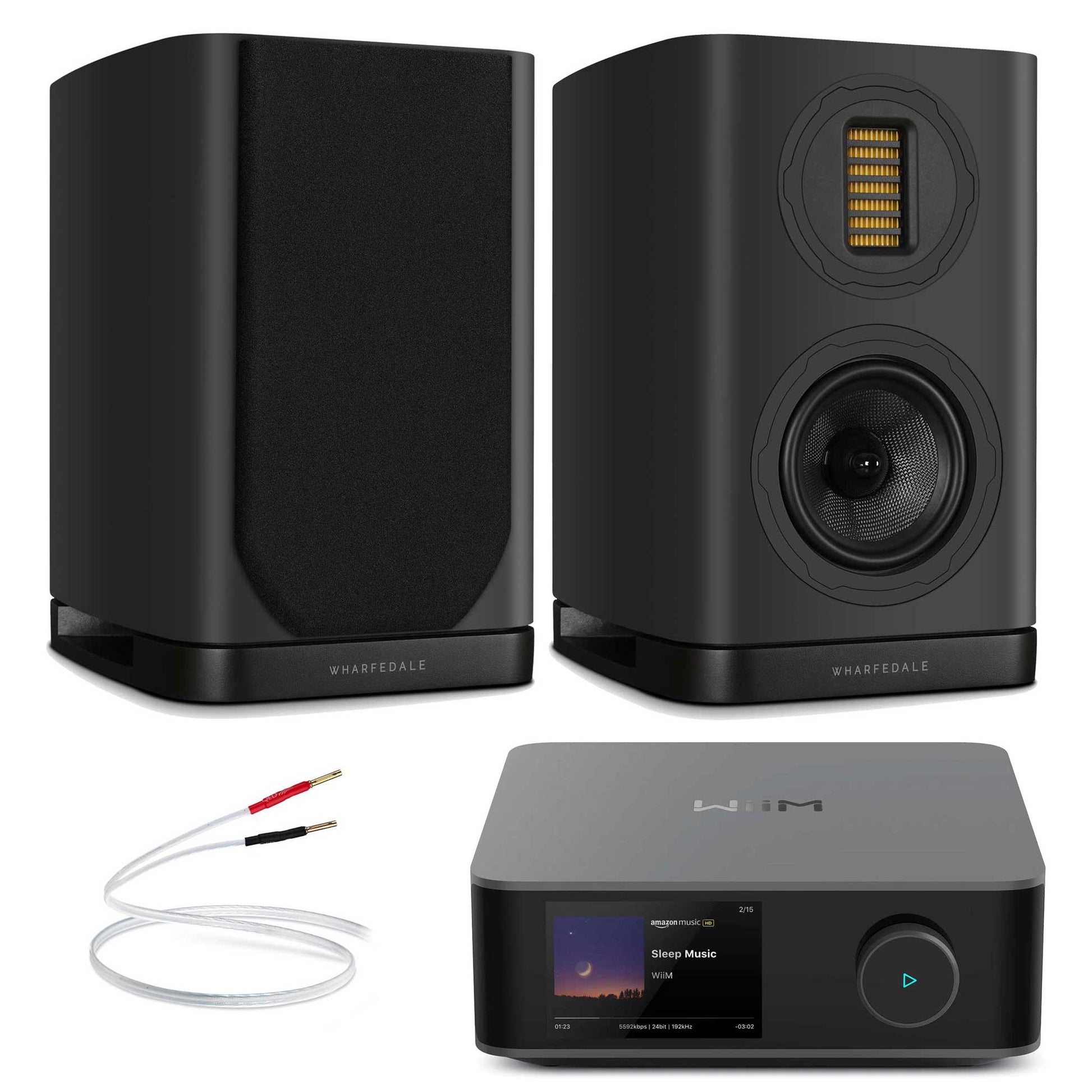 WiiM Amp Ultra Space Grey with Wharfedale EVO 5.1 Black