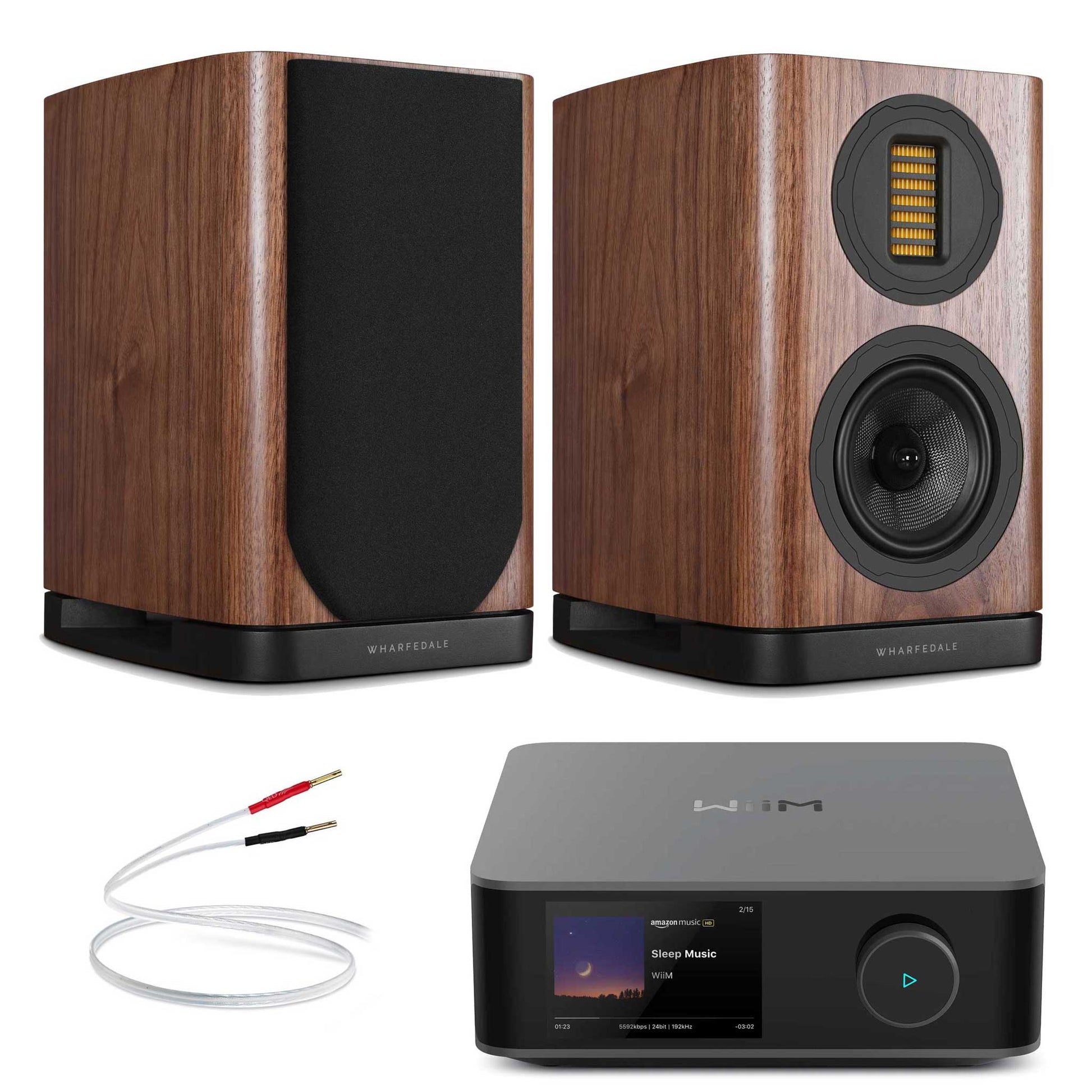 WiiM Amp Ultra Space Grey with Wharfedale EVO 5.1 Walnut