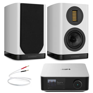 WiiM Amp Ultra Silver with Wharfedale EVO 5.1 White