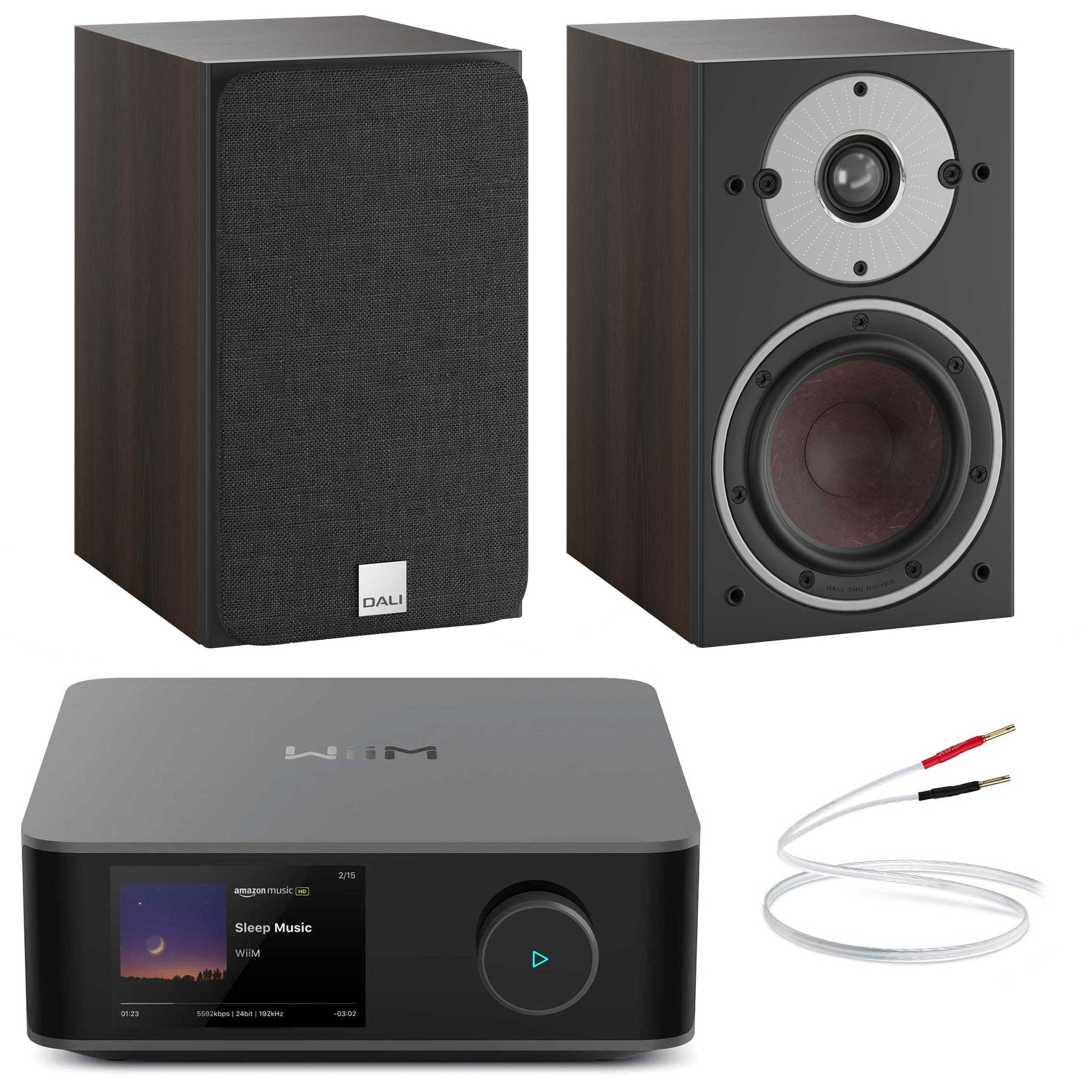 WiiM Amp Ultra Space Grey with Dali Oberon 1 Walnut