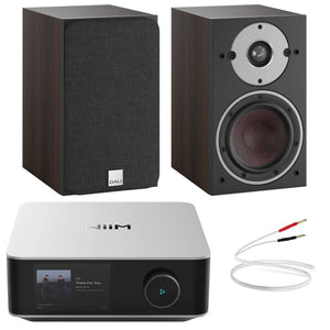 WiiM Amp Ultra Silver with Dali Oberon 1 Walnut