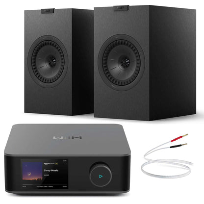 WiiM Amp Ultra Space Grey with KEF Q3 Meta Satin Black
