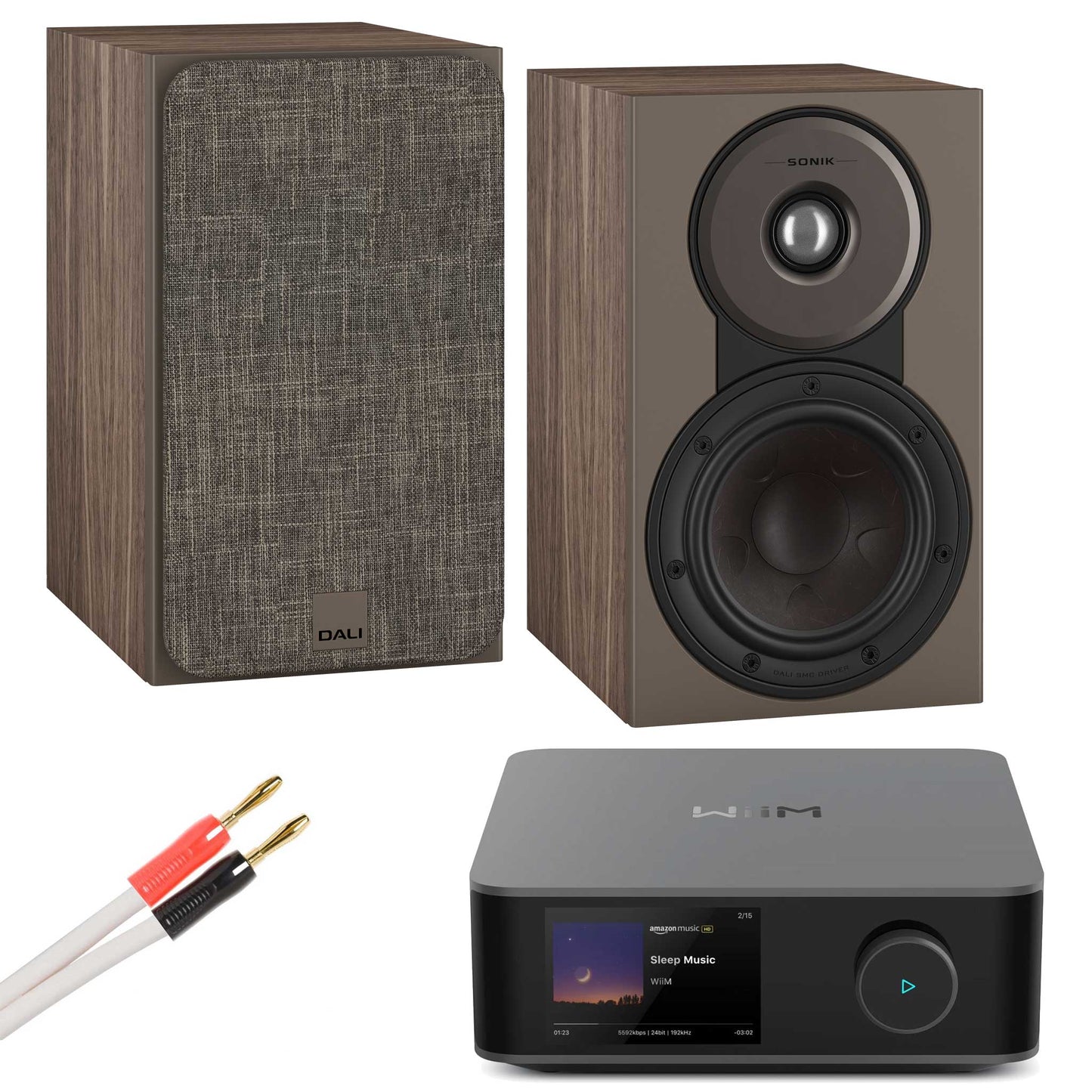 WiiM Amp Ultra Space Grey with Dali SONIK 1 Walnut