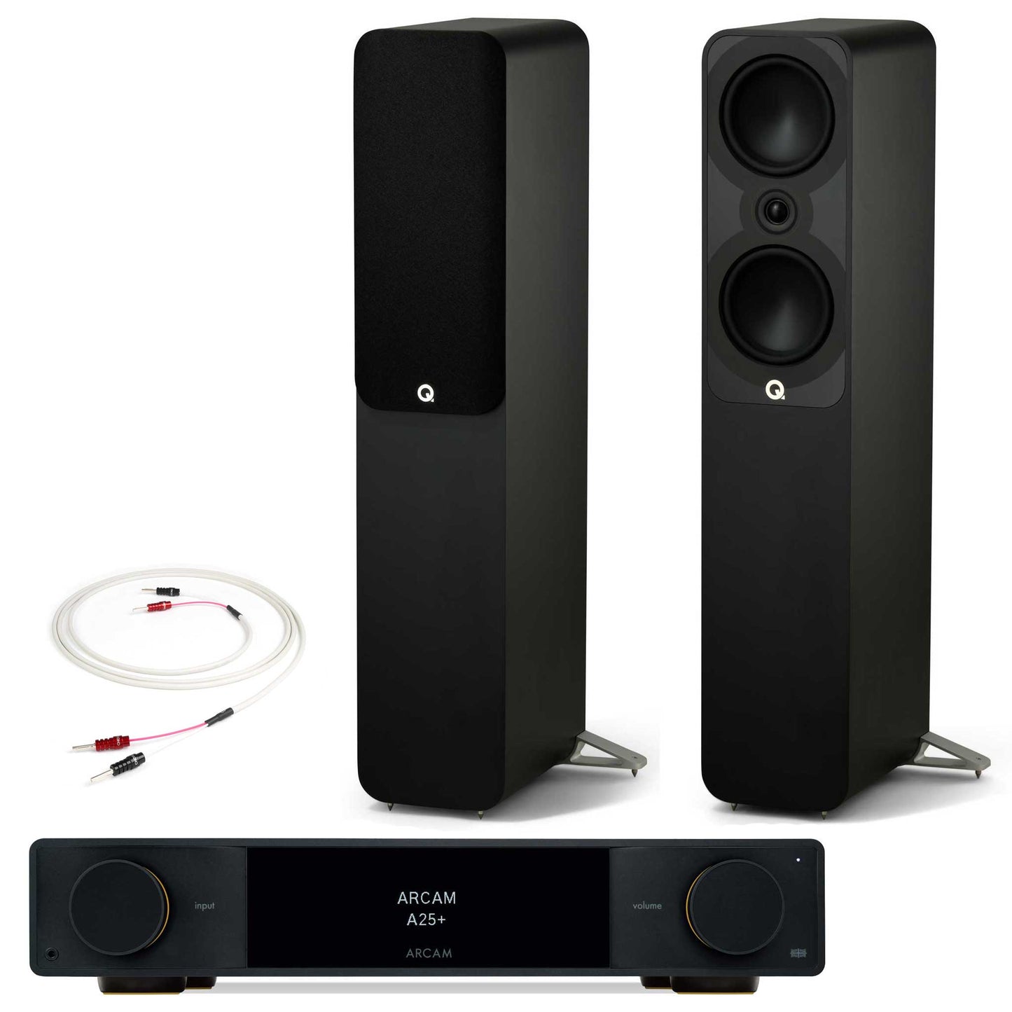 Arcam A25+ with Q Acoustics 5050 Satin Black
