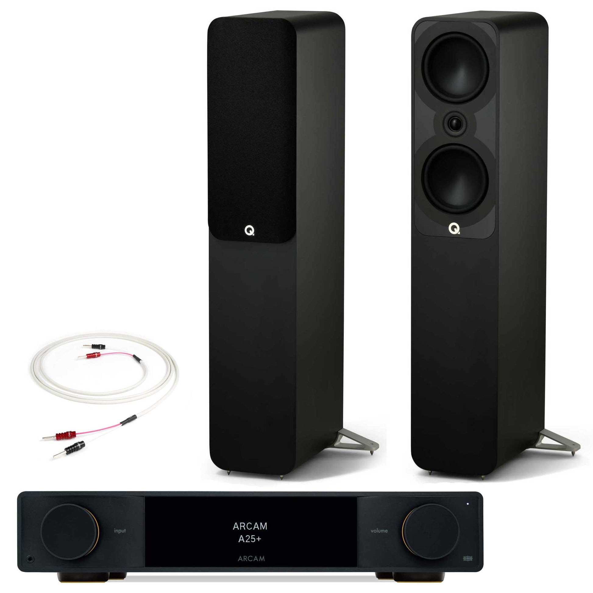 Arcam A25+ with Q Acoustics 5050 Satin Black