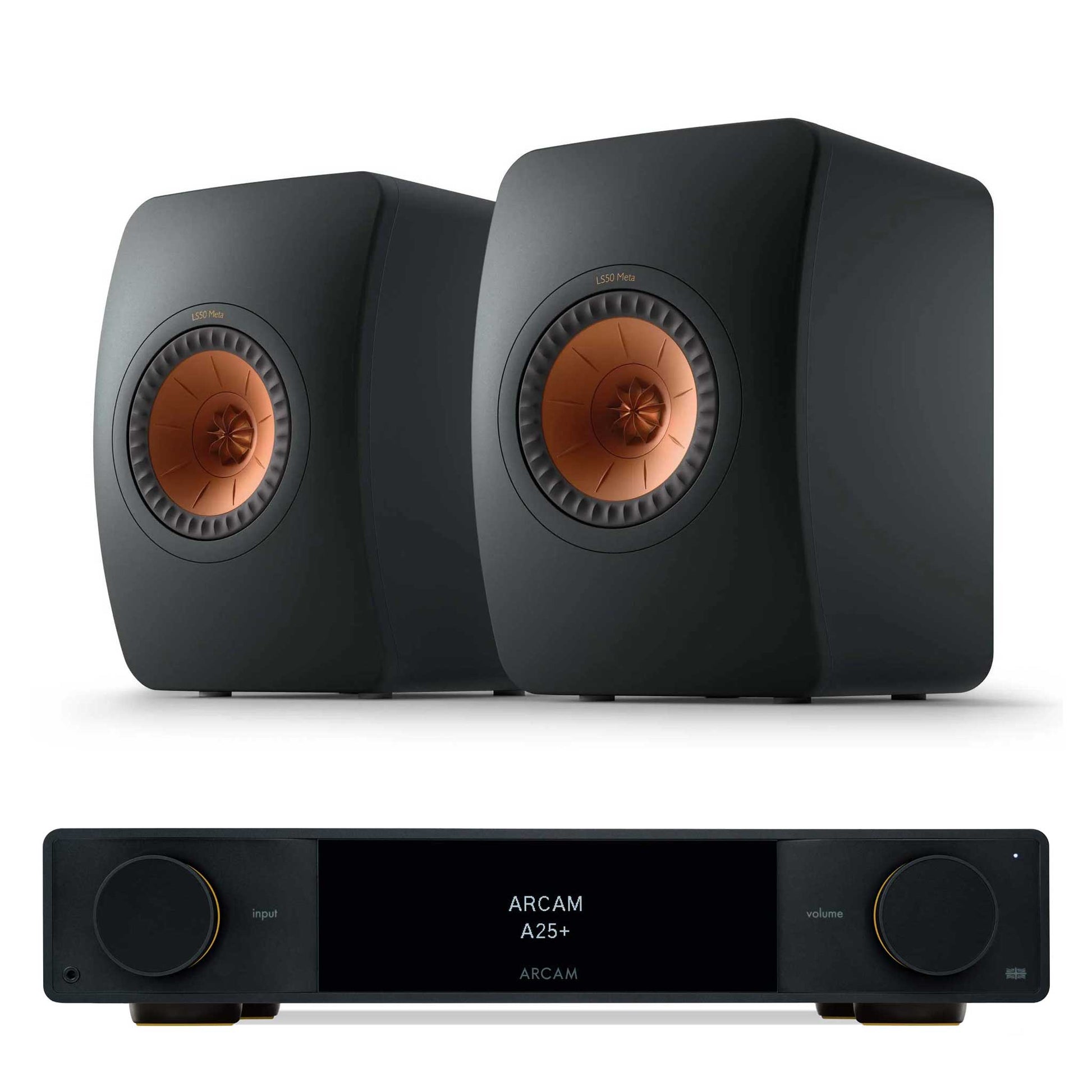 Arcam A25+ with KEF LS50 Meta Carbon Black
