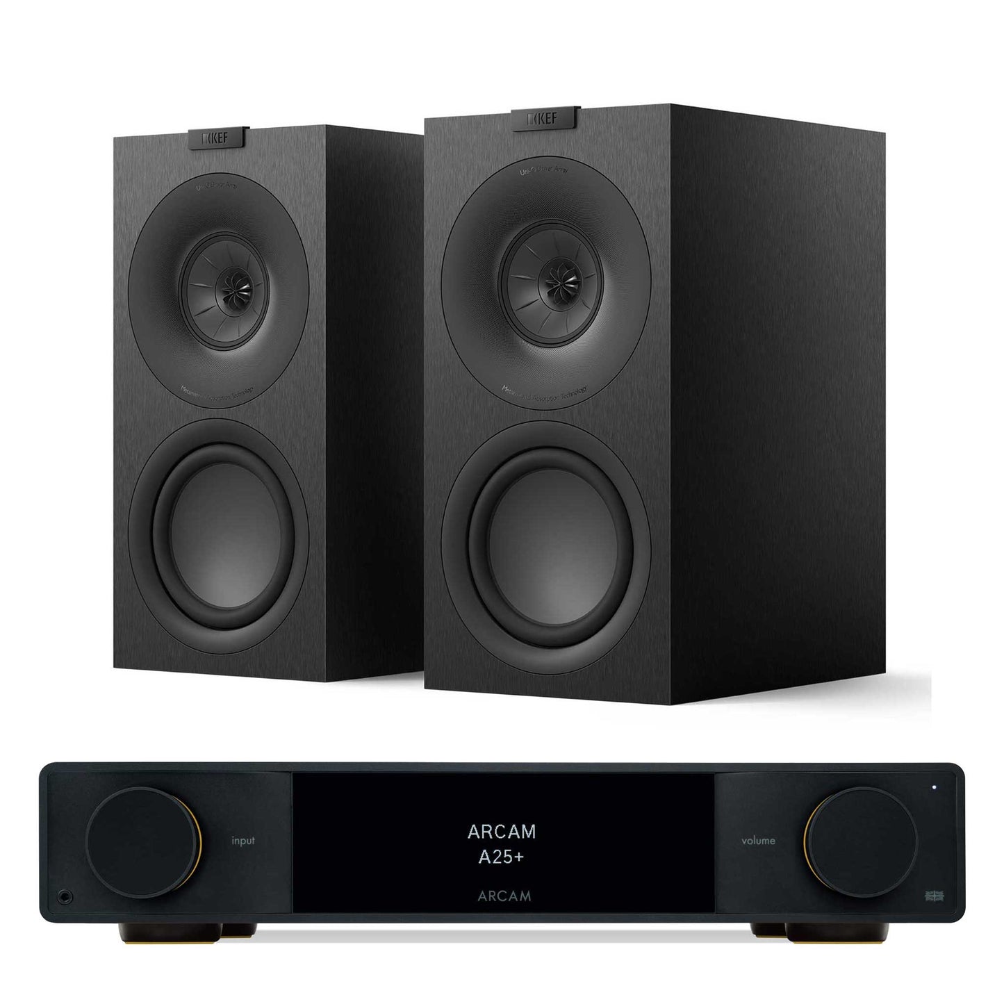 Arcam A25+ with KEF Q Concerto Meta Satin Black