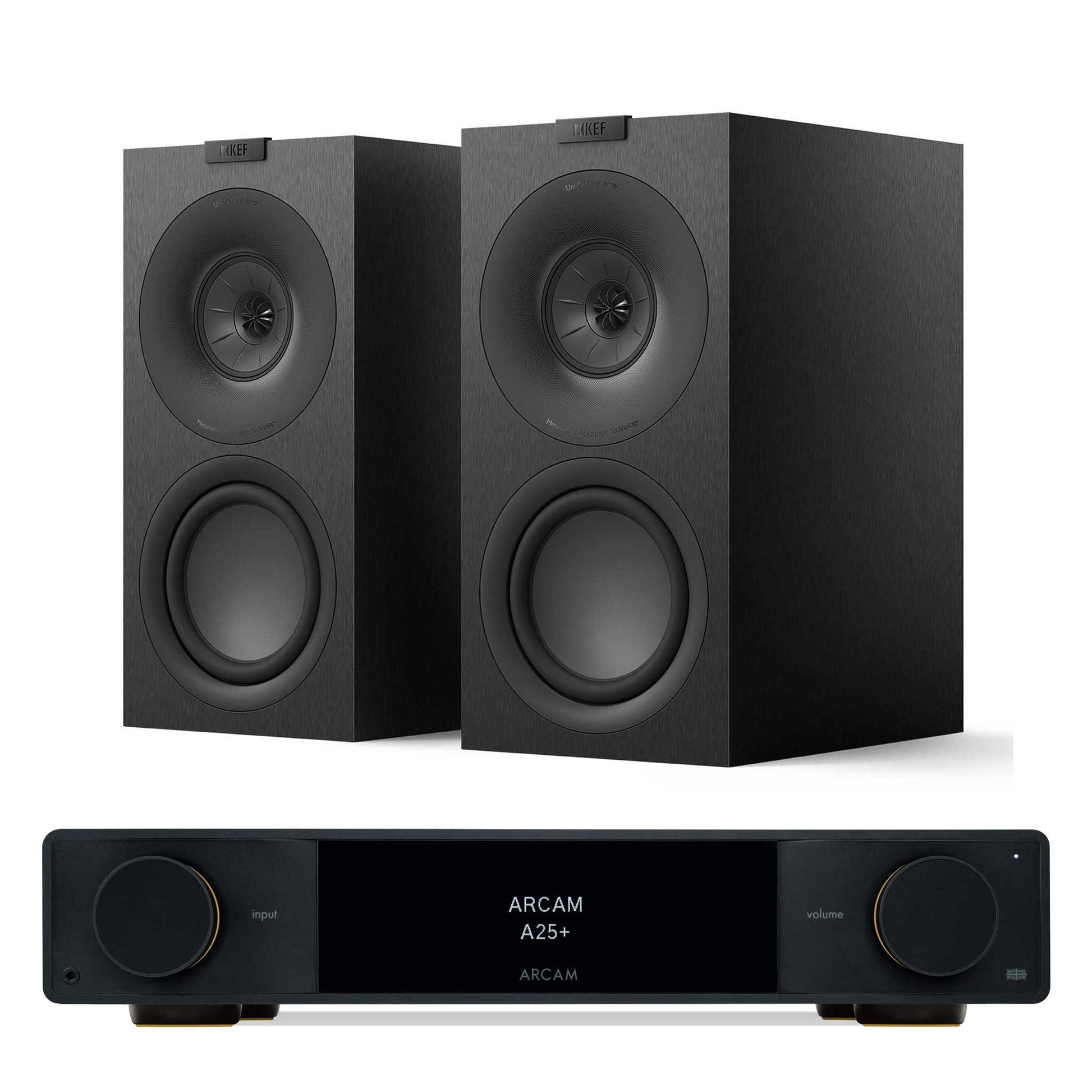 Arcam A25+ with KEF Q Concerto Meta Satin Black