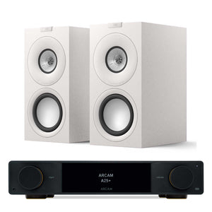 Arcam A25+ with KEF Q Concerto Meta Satin White