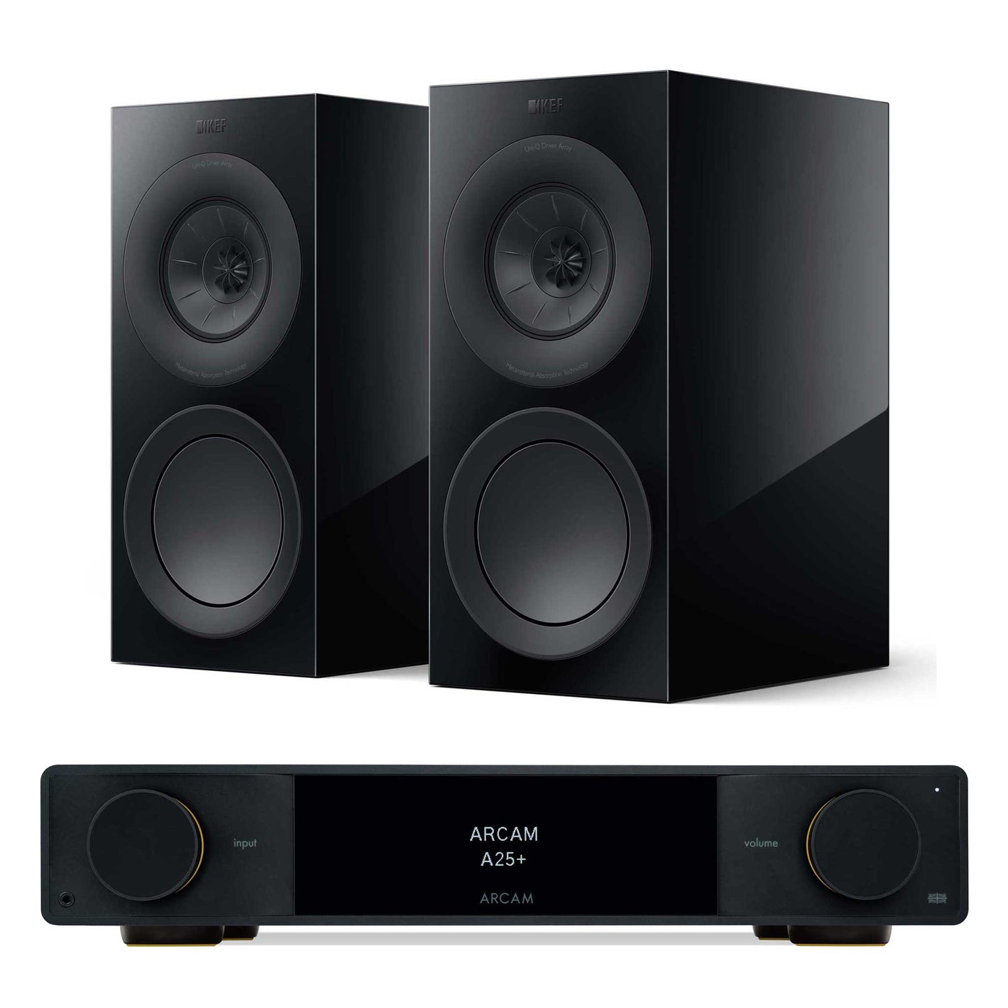 Arcam A25+ with KEF R3 Meta Black Gloss