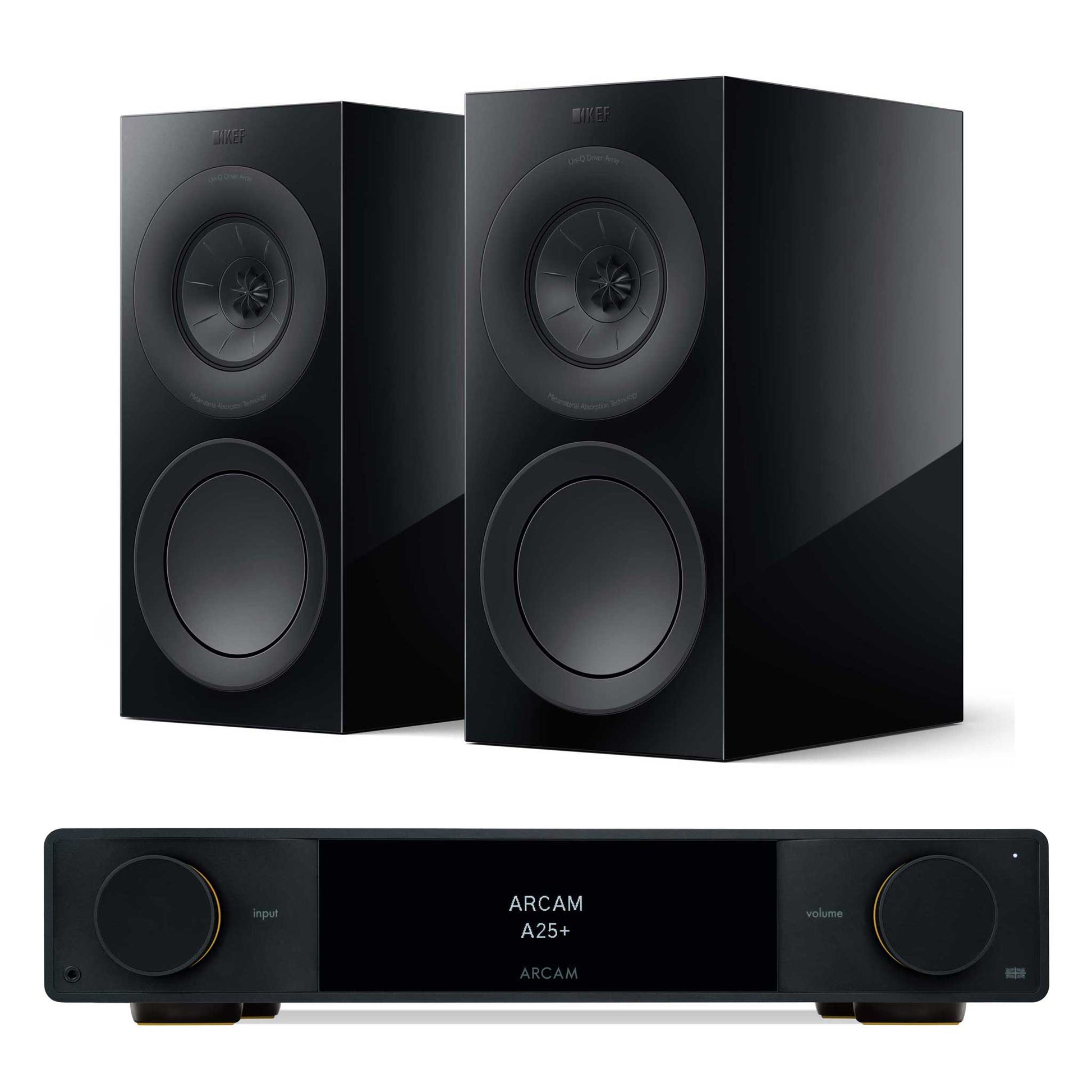 Arcam A25+ with KEF R3 Meta Black Gloss
