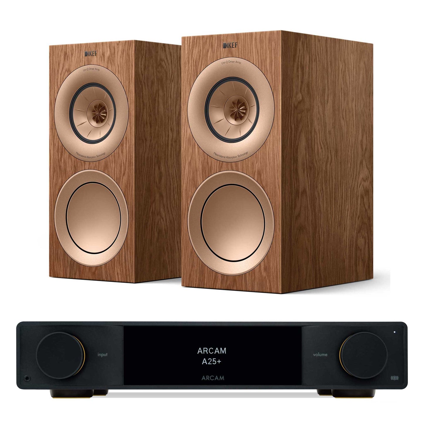 Arcam A25+ with KEF R3 Meta Walnut