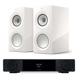 Arcam A25+ with KEF R3 Meta White Gloss