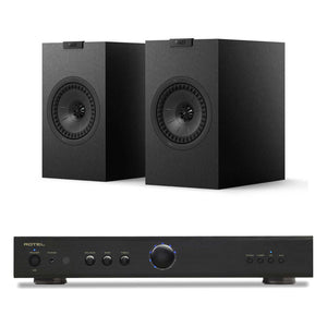 Rotel A8 Black with KEF Q1 Meta Satin Black