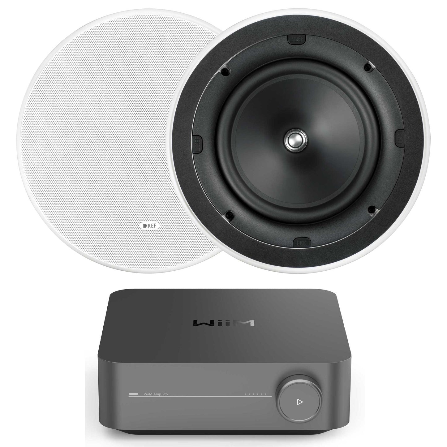 WiiM Amp Pro with KEF Ci200ER In-Ceiling Set