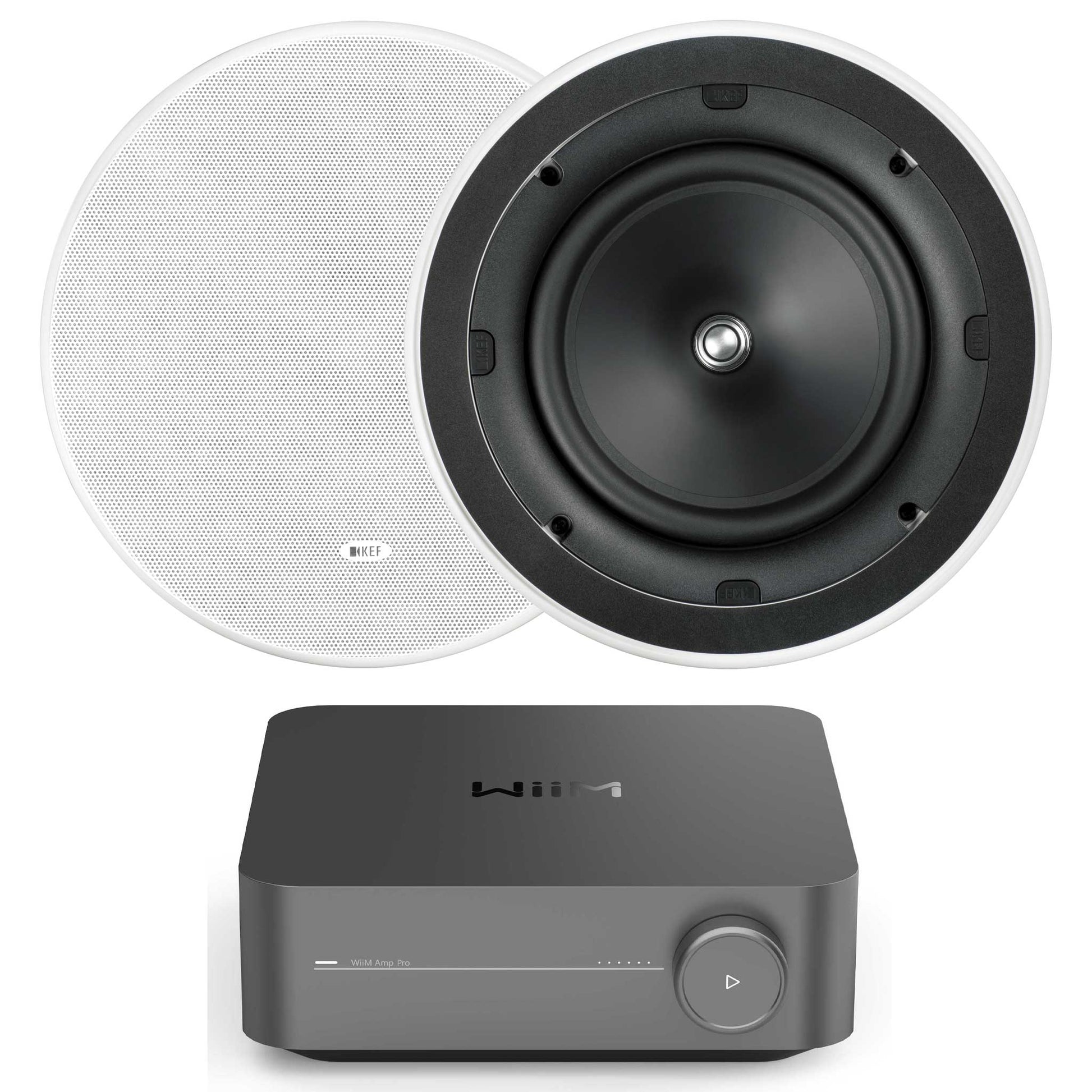 WiiM Amp Pro with KEF Ci200ER In-Ceiling Set