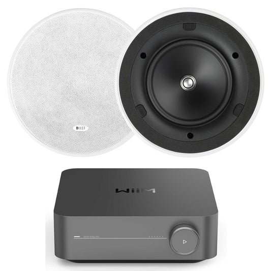 WiiM Amp Pro with KEF Ci160ER In-Ceiling Set