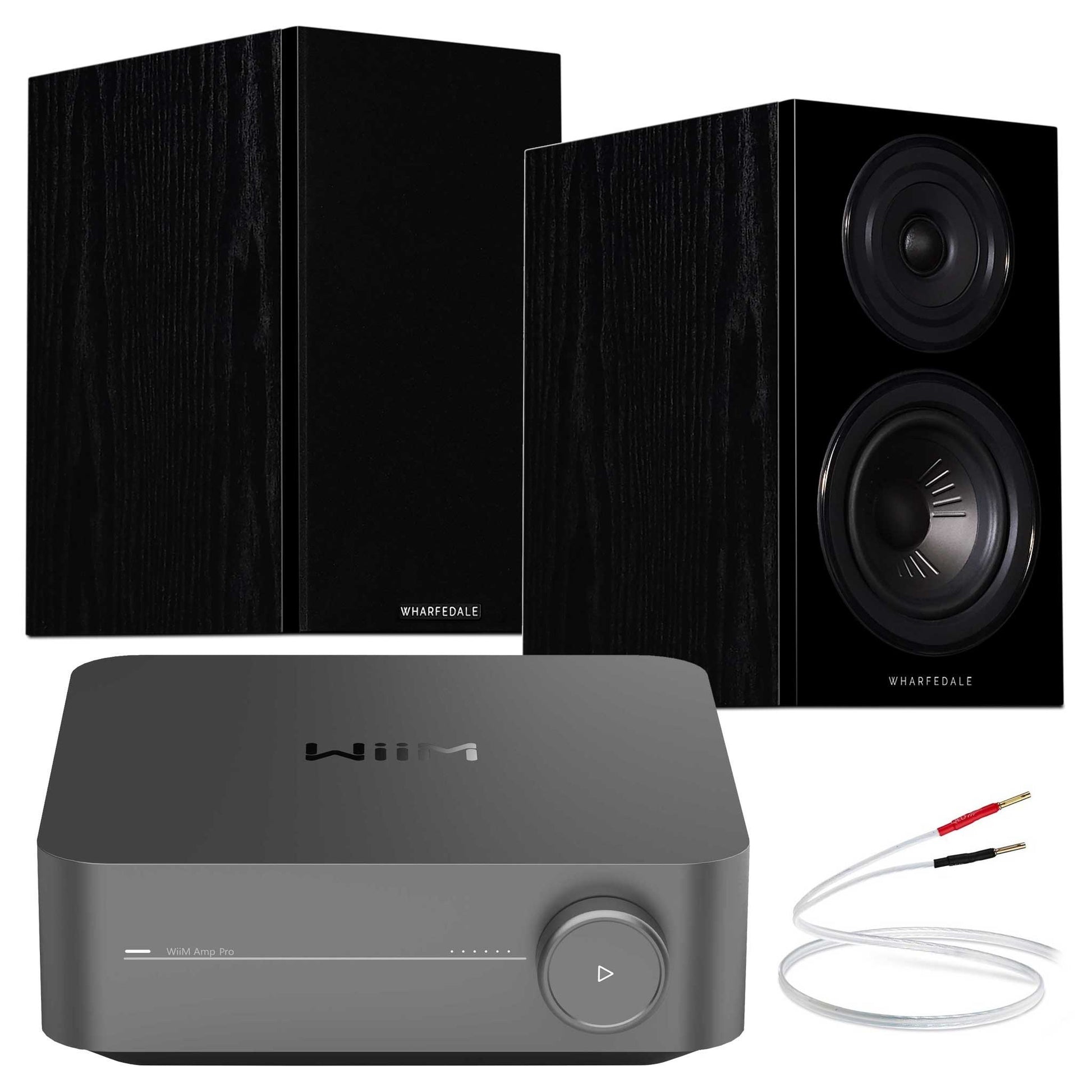 WiiM Amp Pro with Wharfedale Diamond 12.1 Black