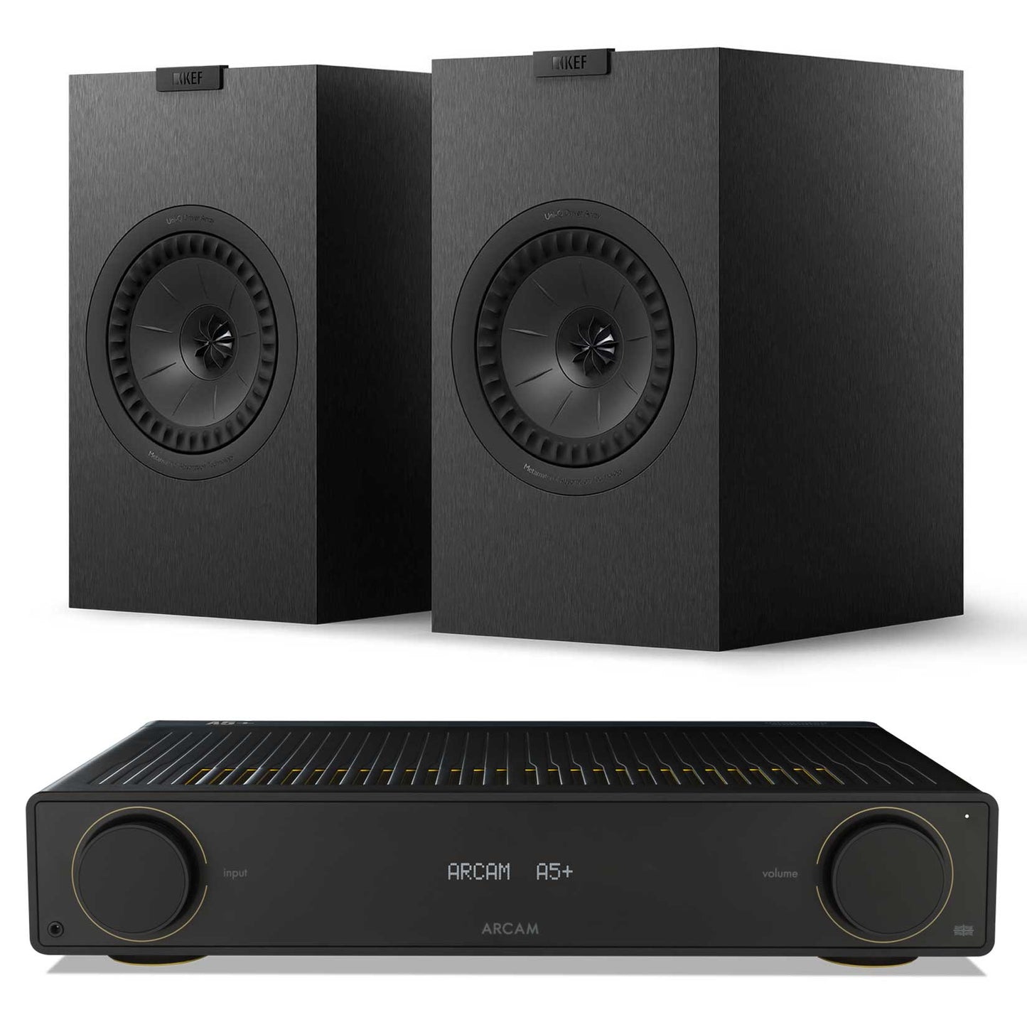 Arcam A5+ with KEF Q3 Meta Speakers Satin Black