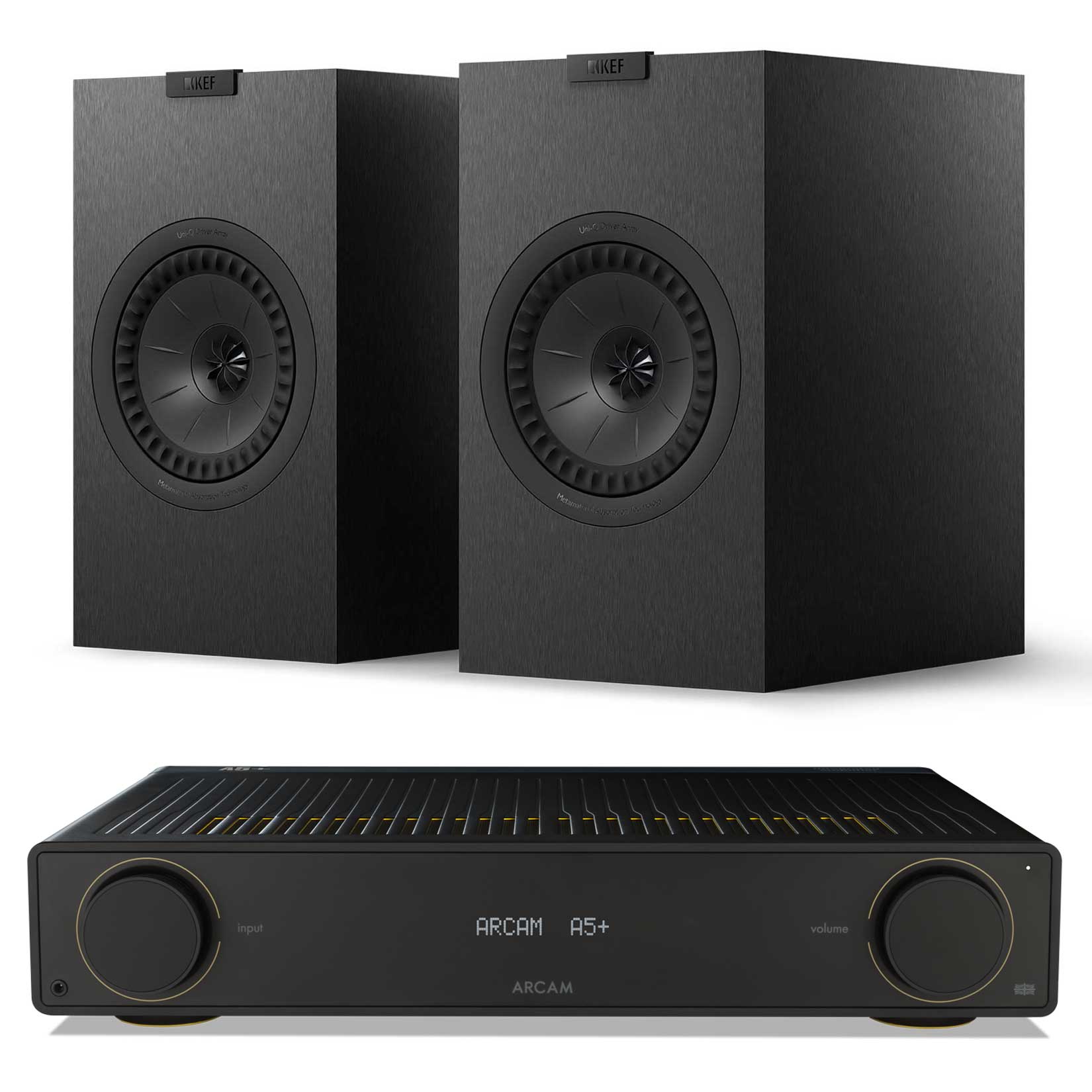 Arcam A5+ with KEF Q3 Meta Speakers Satin Black