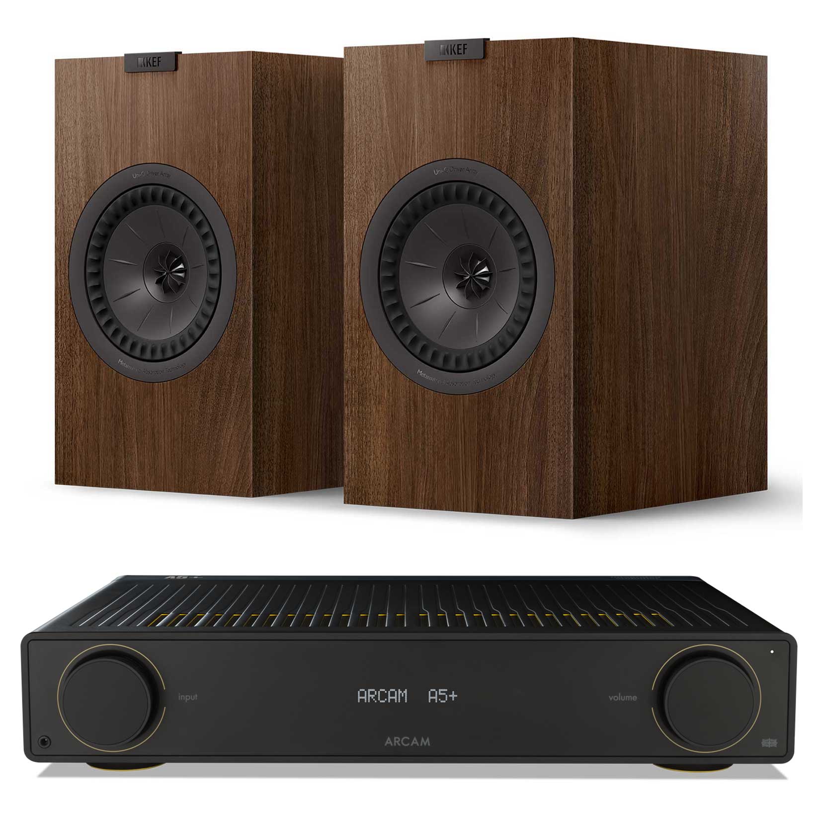 Arcam A5+ with KEF Q3 Meta Speakers Walnut