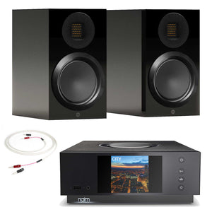 Naim Uniti Atom with Monitor Audio Bronze 50 6G Black Gloss