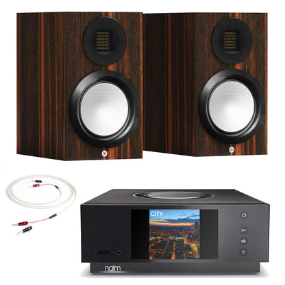 Naim Uniti Atom with Monitor Audio Bronze 50 6G Macassar