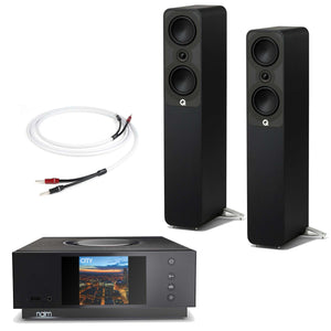 Naim Uniti Atom With Q Acoustics 5040 Speakers Black