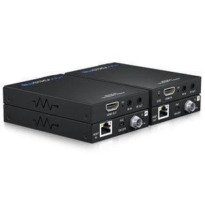 Blustream HEX70SL-KIT 4K HDMI Extender Set Angled View